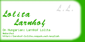 lolita larnhof business card